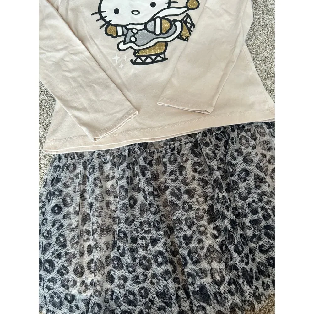 Hello Kitty 2 Piece Top/Skirt Outfit, Size 6/7